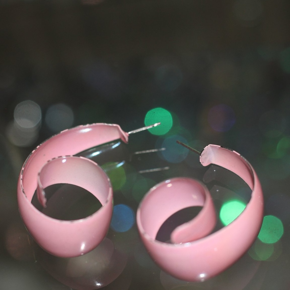 Pink Swirl Earrings